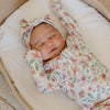 Copper Pearl Knit Headband Bow- Natalie