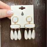 Pearl Geometric & Teardrop Earrings