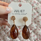 Shell & Tortoise Teardrop Earrings