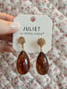 Shell & Tortoise Teardrop Earrings