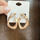 Gold Slightly Twisted Hoops