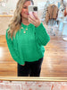 Ready to Go Sweater in Kelly Green