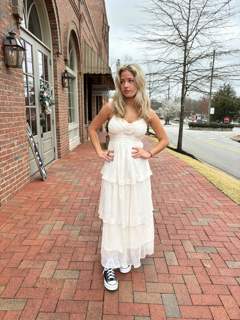 Rosy Dress White