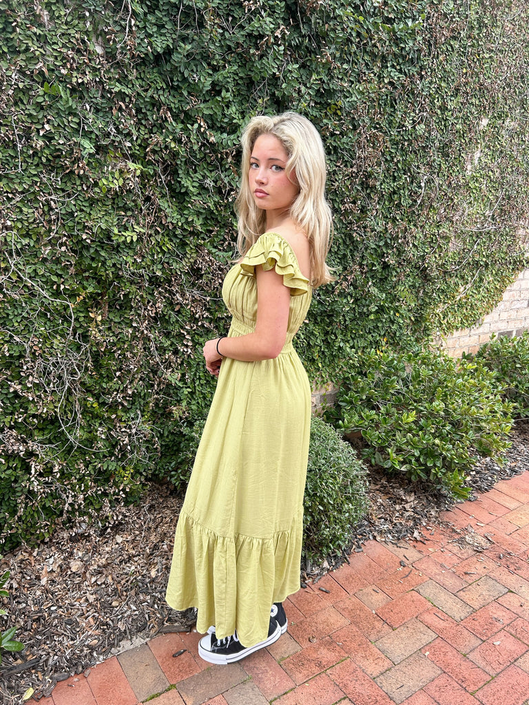 Gypsy Dress Olive Green