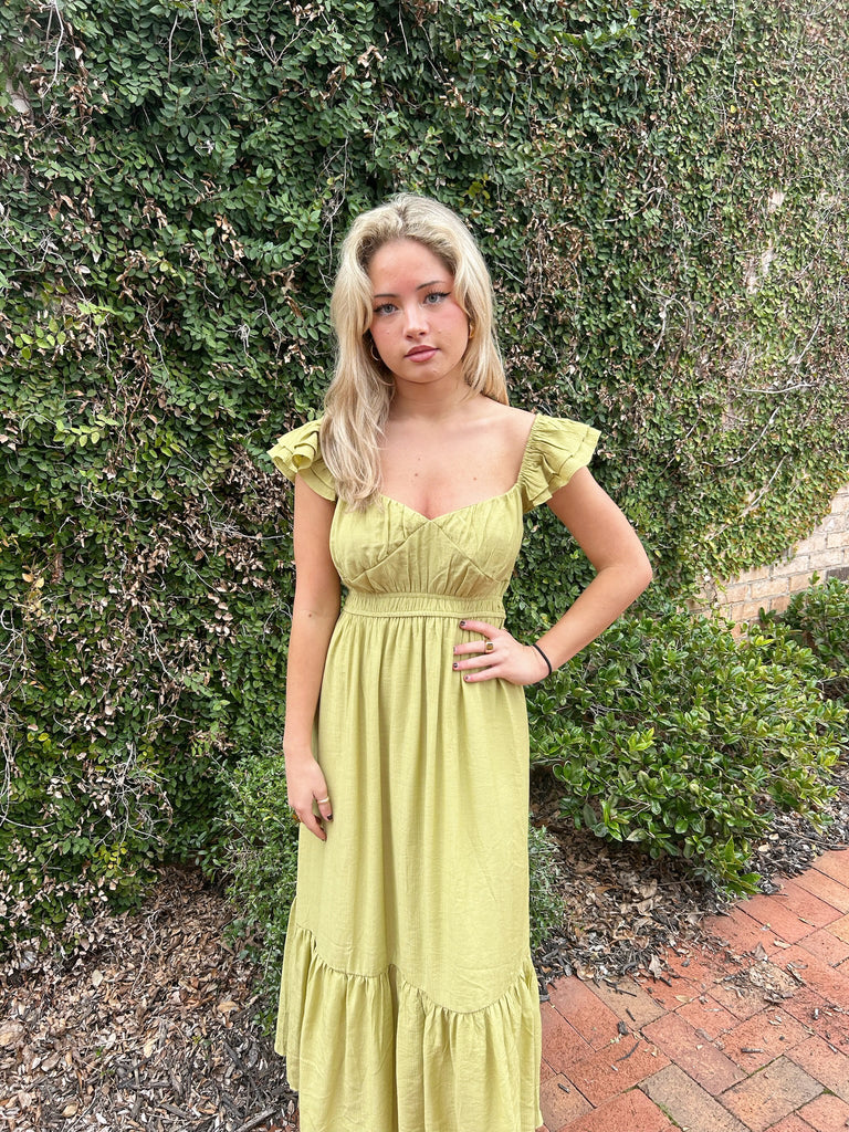 Gypsy Dress Olive Green