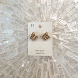 Gold Dipped Patched Earrings