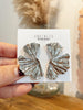 Textured Gingko Leaf Earrings in Silver