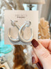 U Shaped Silver Hoops