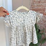 Quincy Mae Bamboo Baby Doll Dress Blue Floral
