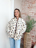Cream Floral Fleece Jacket