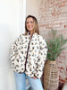 Cream Floral Fleece Jacket