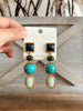 Vintage Style Earrings Teal