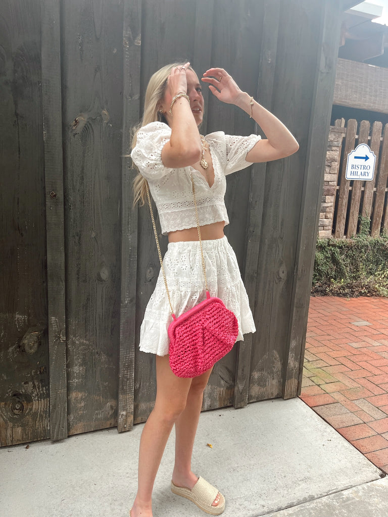 Pop of Pink Clutch Bag