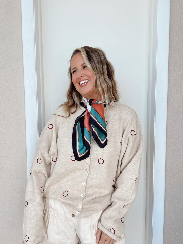 Spring Breeze Cardigan in Horseshoe