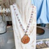 Dusty Rose Sea Shell Necklace