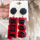 Bull Dog Game Day Earrings