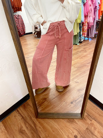 Cozy for the Holidays Pants in Pink
