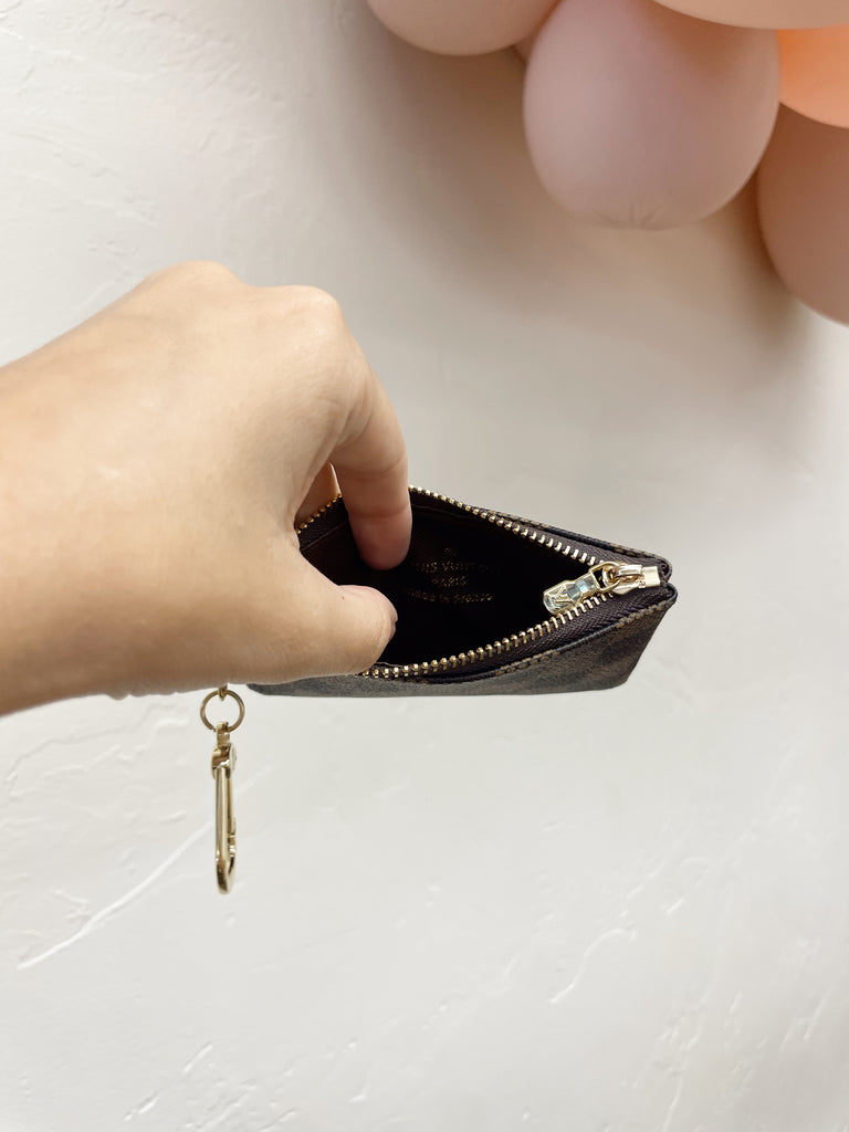 Livin' Lux Keychain Wallet in Brown Check