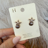 Gold Dipped Starfish and Shell Earrings