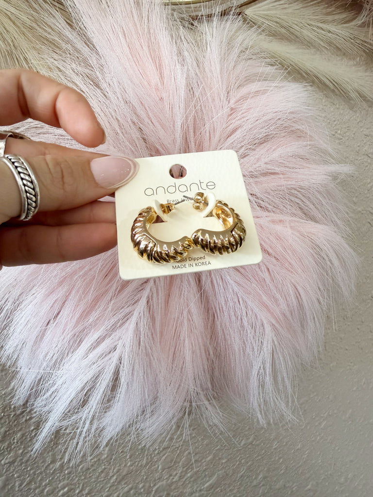 Rope Textured Metal Hoops