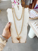 Heart Wrap Necklace in Gold