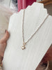 Gold Dipped Bubble Heart & Pearl Necklace