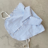 Blue and White Stripe Collar Accessory