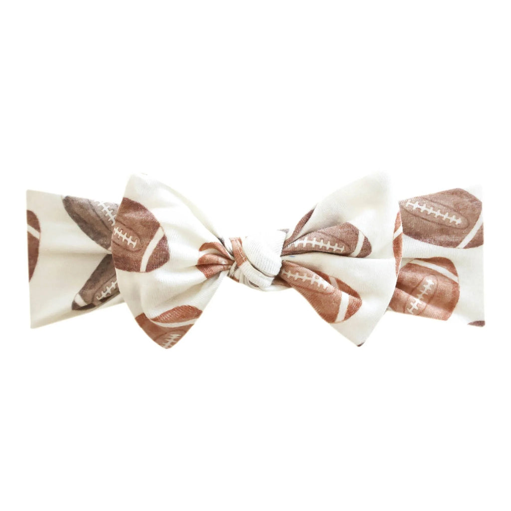 Copper Pearl Knit Headband Bow- Blitz