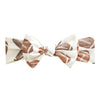 Copper Pearl Knit Headband Bow- Blitz
