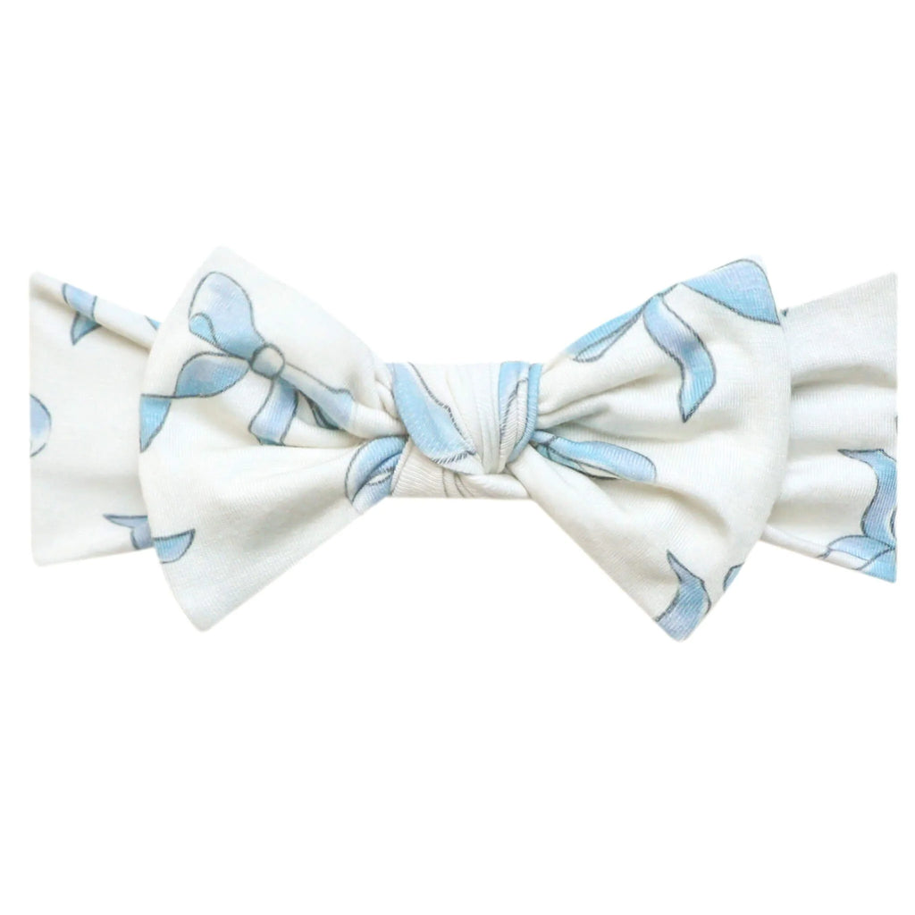 Copper Pearl Knit Headband Bow- Daphne