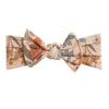 Copper Pearl Knit Headband Bow- Eden