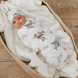 Copper Pearl Knit Swaddle Blanket- Boone
