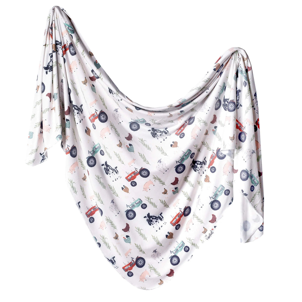 Copper Pearl Knit Swaddle Blanket- Jo