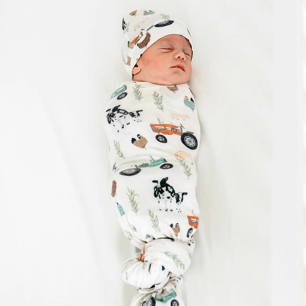 Copper Pearl Knit Swaddle Blanket- Jo