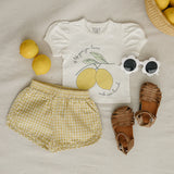 Yellow Gingham Shorts