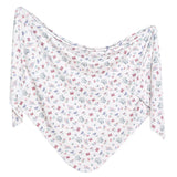 Copper Pearl Knit Swaddle Blanket- Minnie Mouse Bowquet
