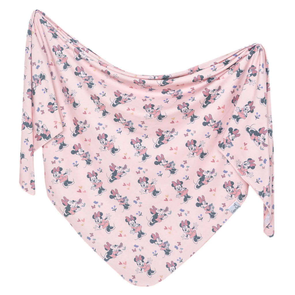 Copper Pearl Knit Swaddle Blanket- Minnie Mouse
