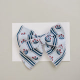 Block Print Floral Hair Bow
