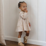 Quincy Mae Ruffle Collar Button Dress Pink Blossom