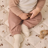 Quincy Mae Long Sleeve Raglan Tee Almond