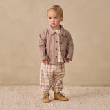 Quincy Mae Woven Boxy Top Rustic Plaid