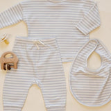 Quincy Mae Drawstring Pant Cloud Stripe