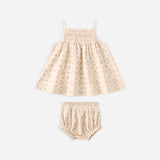 Quincy Mae Strawberries Smocked and Bloomers Set