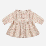 Quincy Mae Ruffle Collar Button Dress Pink Blossom