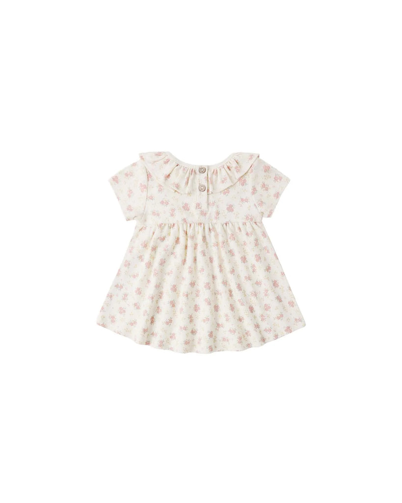 Quincy Mae Flower Field Ruffle Collared Dress