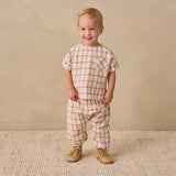 Quincy Mae Woven Pant Rustic Plaid