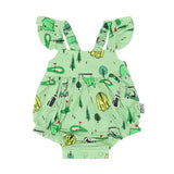 Golf Bamboo Ruffle Romper with Snaps