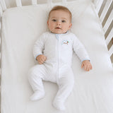 Sweet St Nick Footie- Light Blue