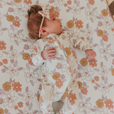 Copper Pearl Zip Up Footie Pajamas- Ferra
