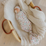 Copper Pearl Knit Swaddle Blanket- Natalie
